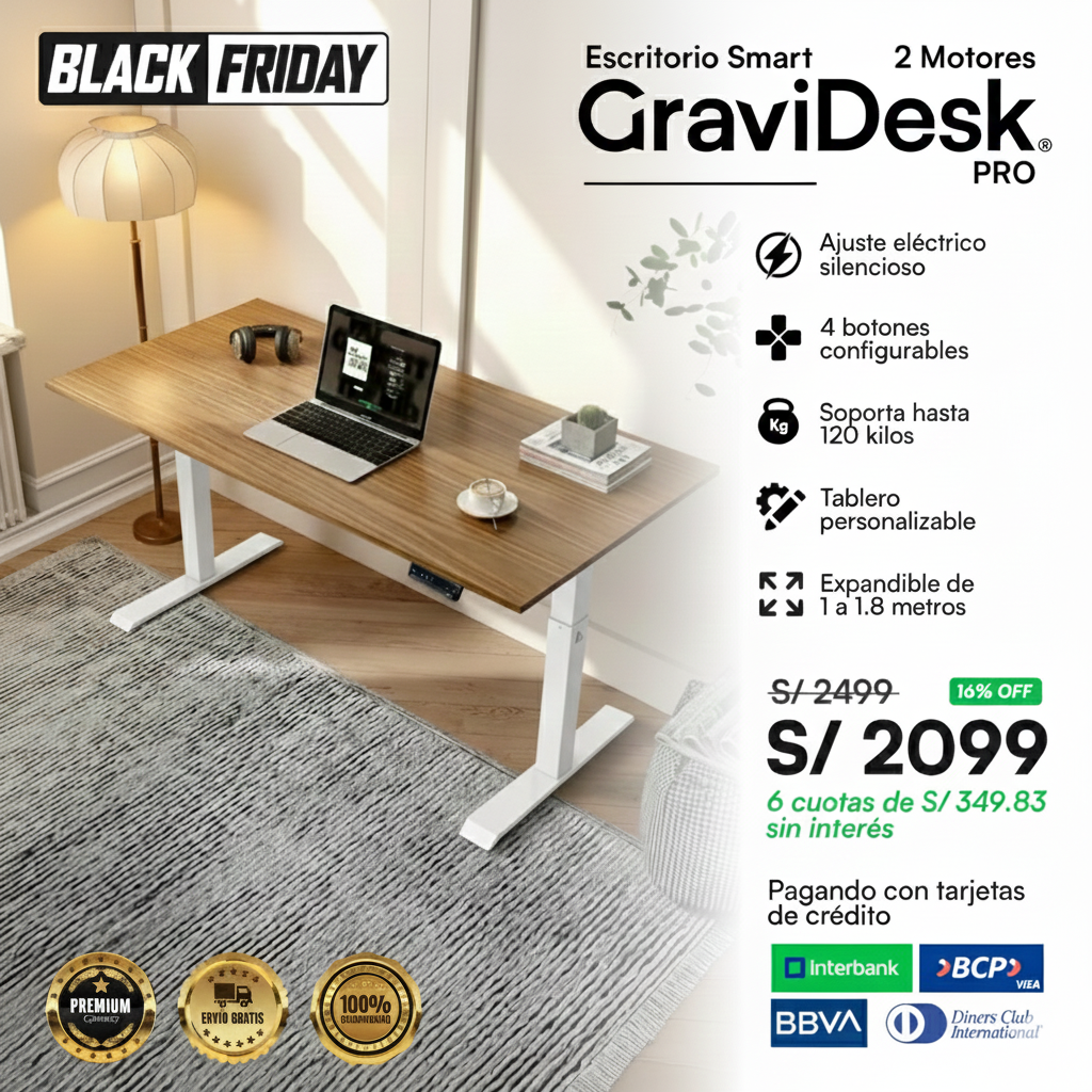 GraviDesk®Pro Blanco