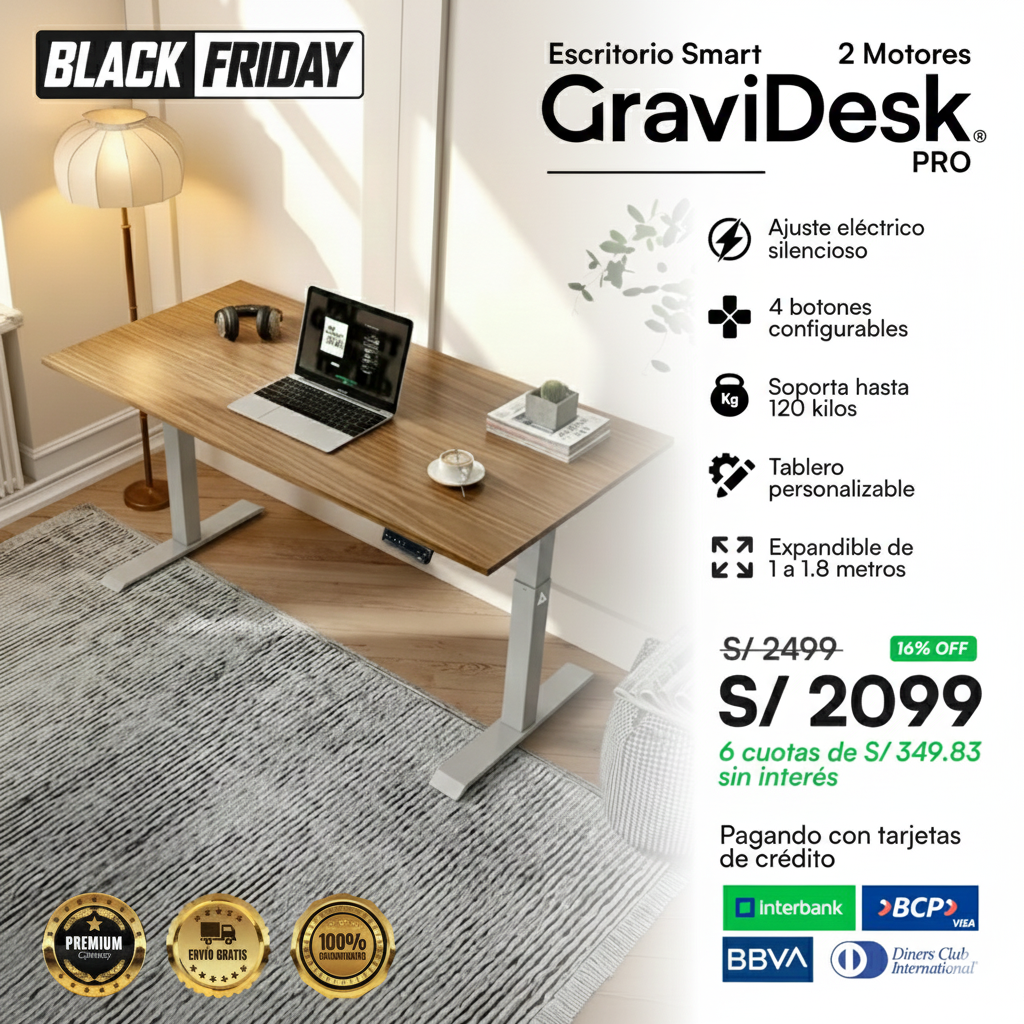 GraviDesk®Pro Gris